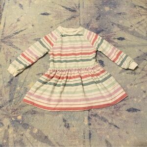 Little Sleepies Winter Stripe Long Sleeve Drop Waist Dress Bamboo Size 18-24M LS